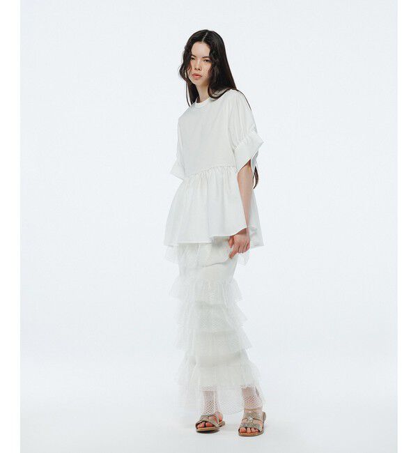 ADAM ET ROPE'「【サステナブル】バウンスカフスプルオーバー」|Tシャツ・カットソー|