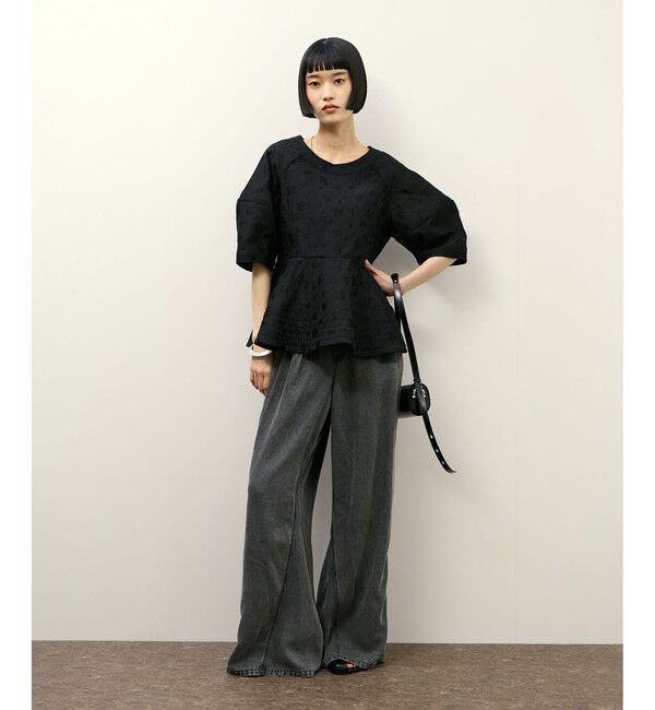 ADAM ET ROPE'「コクーンスリーブペプラムトップス」|シャツ・ブラウス|