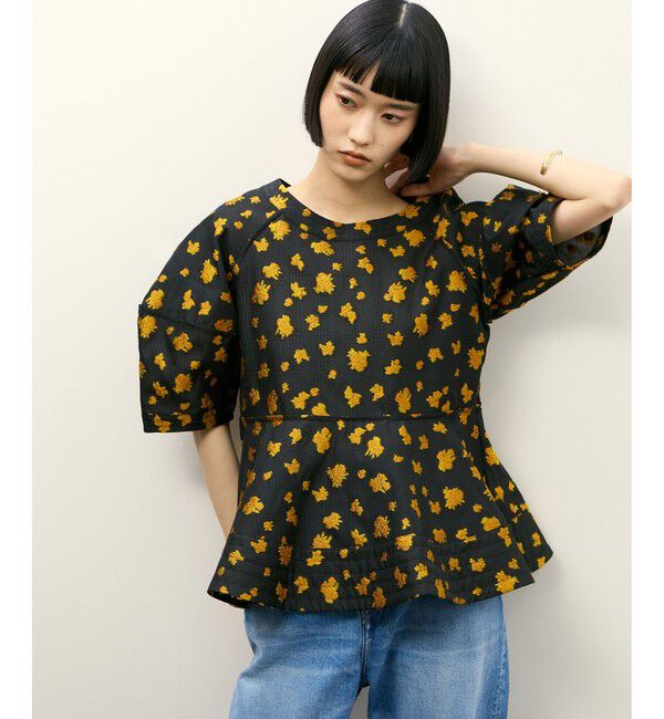 ADAM ET ROPE'「コクーンスリーブペプラムトップス」|シャツ・ブラウス|