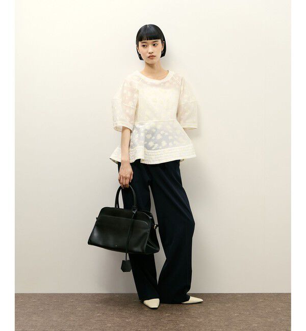 ADAM ET ROPE'「コクーンスリーブペプラムトップス」|シャツ・ブラウス|