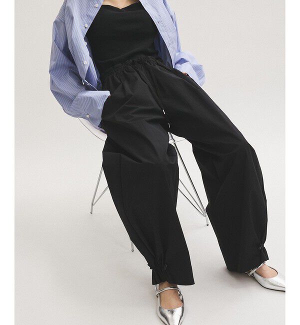 ADAM ET ROPE'「【WEB限定】撥水ウエストタックイージーパンツ」|チノ|