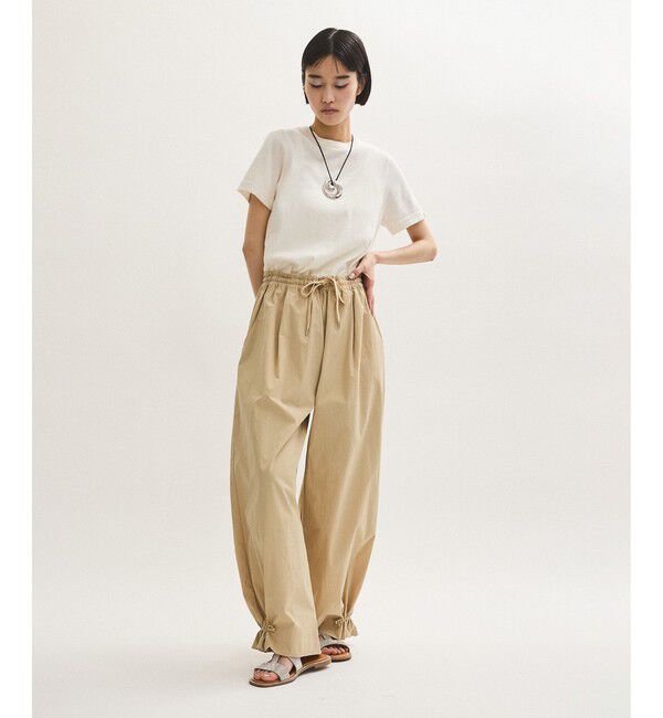 ADAM ET ROPE'「【WEB限定】撥水ウエストタックイージーパンツ」|チノ|