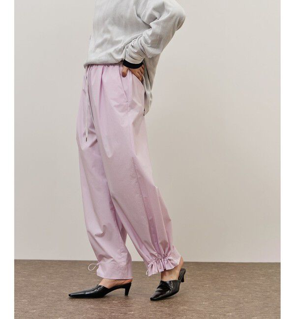 ADAM ET ROPE'「【WEB限定】撥水ウエストタックイージーパンツ」|チノ|ピンク(63)
