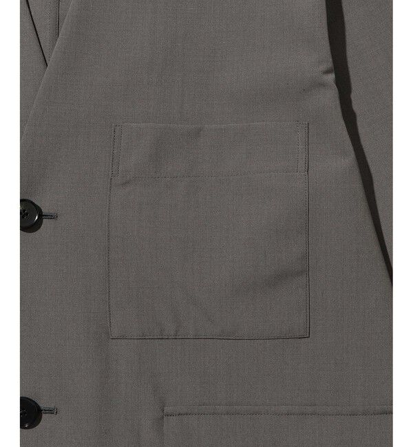 ADAM ET ROPE'「ドライウーステッドノーカラーカーディガン / ロングシーズン着用可能」|カーディガン|