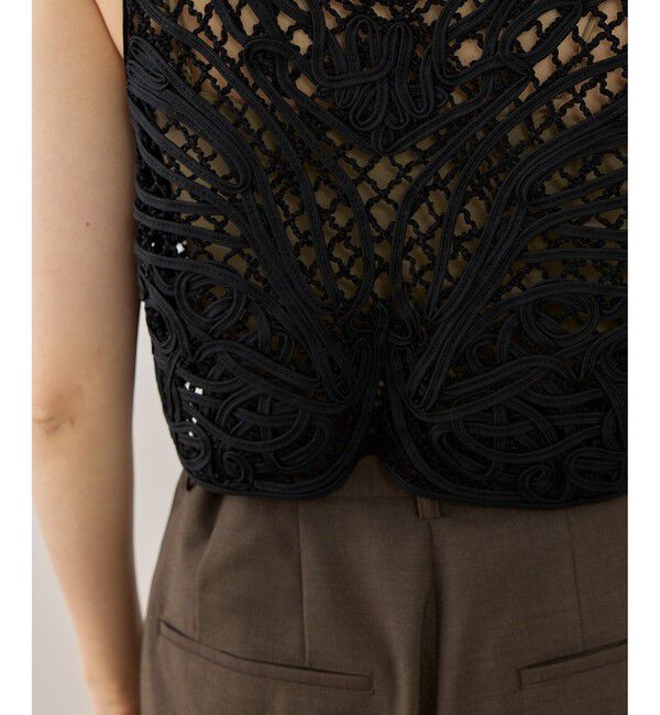 ADAM ET ROPE'「コードレースタンクジレ」|ベスト・ジレ|