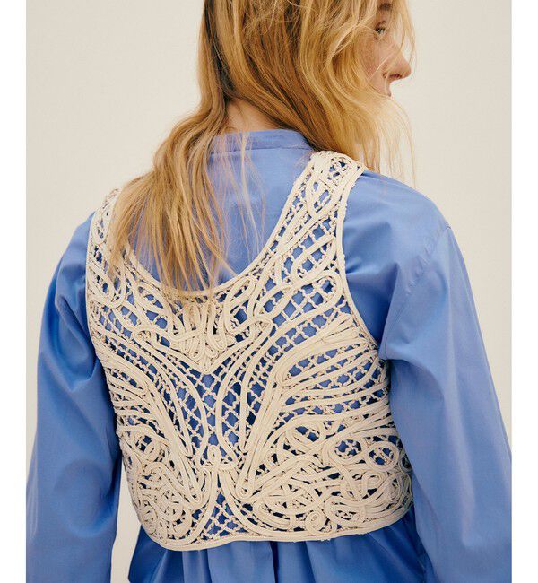 ADAM ET ROPE'「コードレースタンクジレ」|ベスト・ジレ|