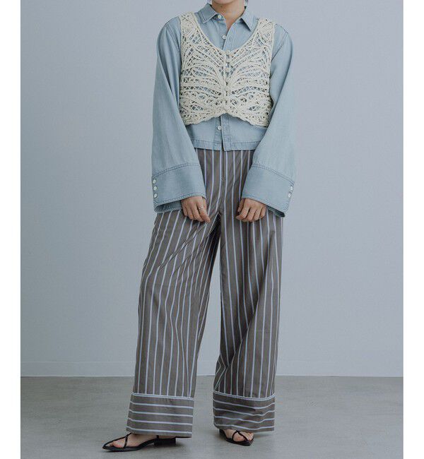 ADAM ET ROPE'「コードレースタンクジレ」|ベスト・ジレ|