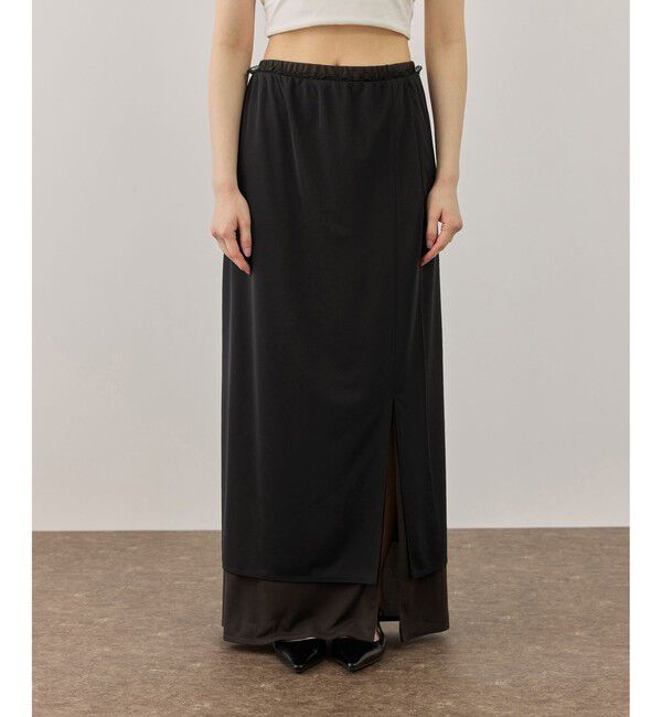 ADAM ET ROPE'「バイカラーエラスティックスカート」|スカート|