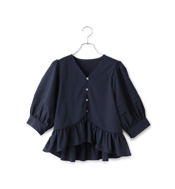 ADAM ET ROPE'「【WEB限定】パフスリーブギャザーブラウス」|シャツ・ブラウス|