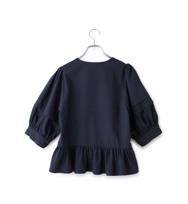 ADAM ET ROPE'「【WEB限定】パフスリーブギャザーブラウス」|シャツ・ブラウス|