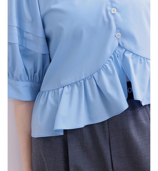 ADAM ET ROPE'「【WEB限定】パフスリーブギャザーブラウス」|シャツ・ブラウス|