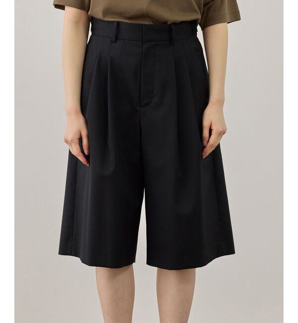 ADAM ET ROPE'「【サステナブル】アジャストハーフパンツ」|チノ|