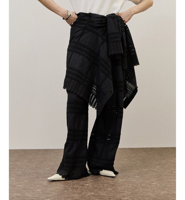 ADAM ET ROPE'「【一部WEB限定カラー】エンブロイダリーイージーパンツ」|チノ|