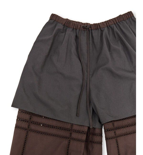 ADAM ET ROPE'「【一部WEB限定カラー】エンブロイダリーイージーパンツ」|チノ|