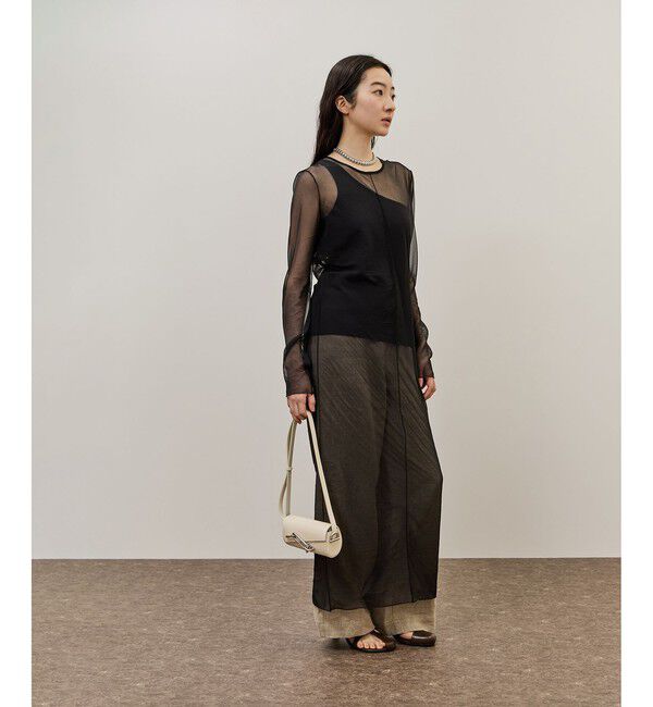 ADAM ET ROPE'「シアーロングスリーブワンピース」|ワンピース|