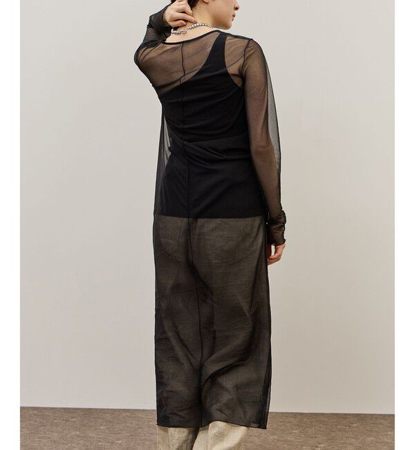 ADAM ET ROPE'「シアーロングスリーブワンピース」|ワンピース|