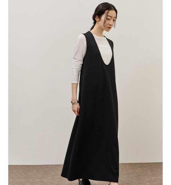 ADAM ET ROPE'「ディープネックカットソーワンピース」|ワンピース|