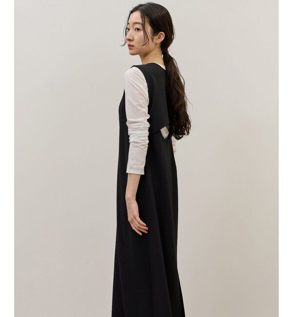 ADAM ET ROPE'「ディープネックカットソーワンピース」|ワンピース|