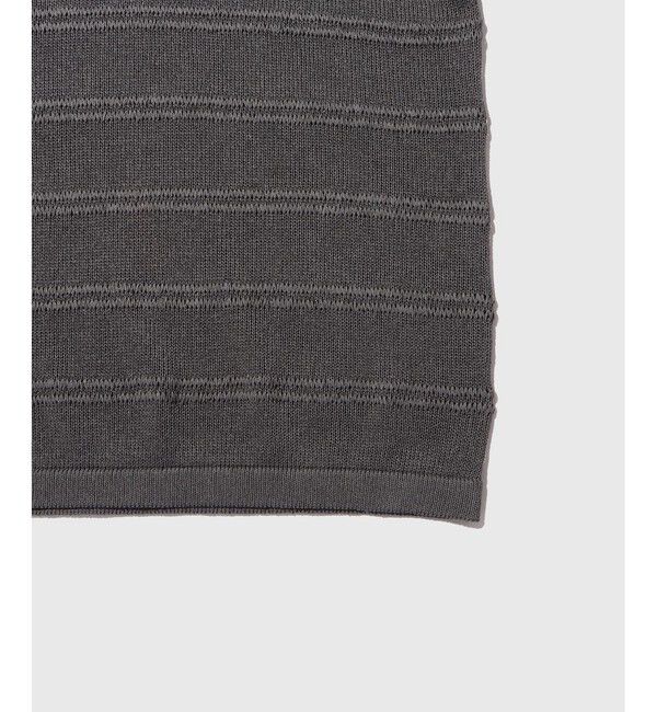 ADAM ET ROPE'「シアーボーダーニットTEE」|Tシャツ・カットソー|