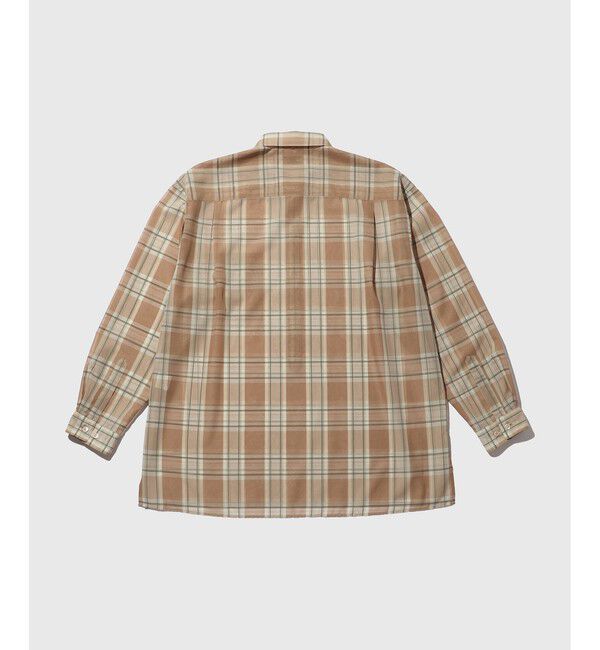 ADAM ET ROPE'「シアー パターンド ロングスリーブ プルオーバー シャツ」|シャツ・ブラウス|