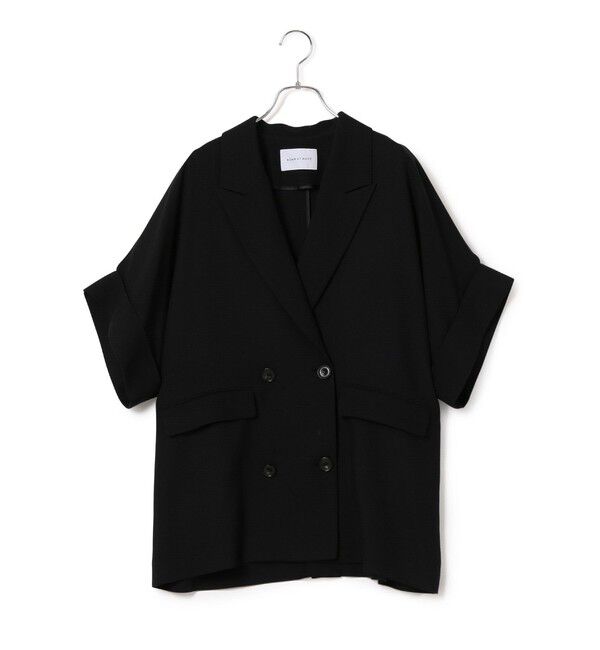 ADAM ET ROPE'「【サステナブル】ショートスリーブシャツジャケット」|テーラードジャケット|
