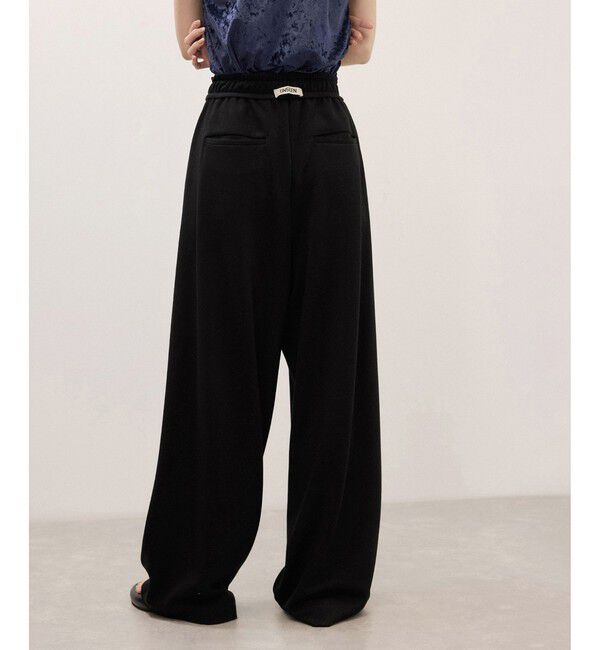 ADAM ET ROPE'「【サステナブル】UNSEENジャージパンツ」|チノ|ブラック(01)