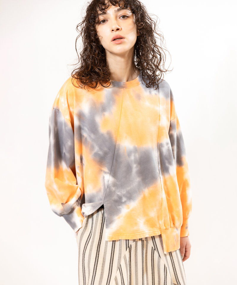  「タイダイアシンメトリープルオーバー」|スウェット・ジャージ|