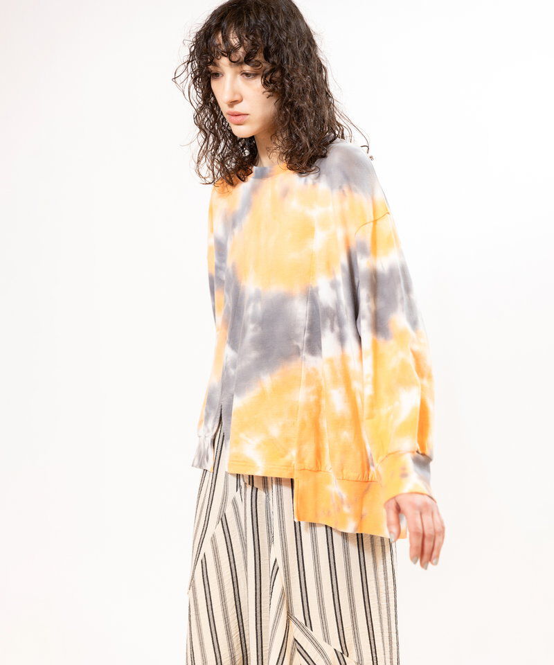  「タイダイアシンメトリープルオーバー」|スウェット・ジャージ|