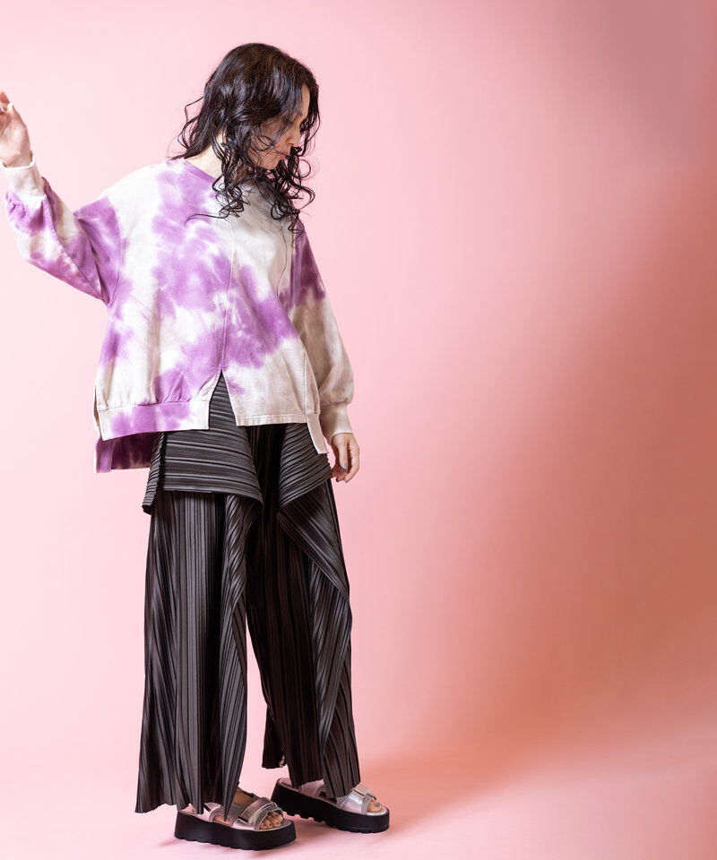  「タイダイアシンメトリープルオーバー」|スウェット・ジャージ|