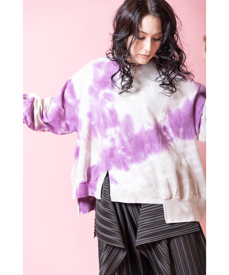  「タイダイアシンメトリープルオーバー」|スウェット・ジャージ|