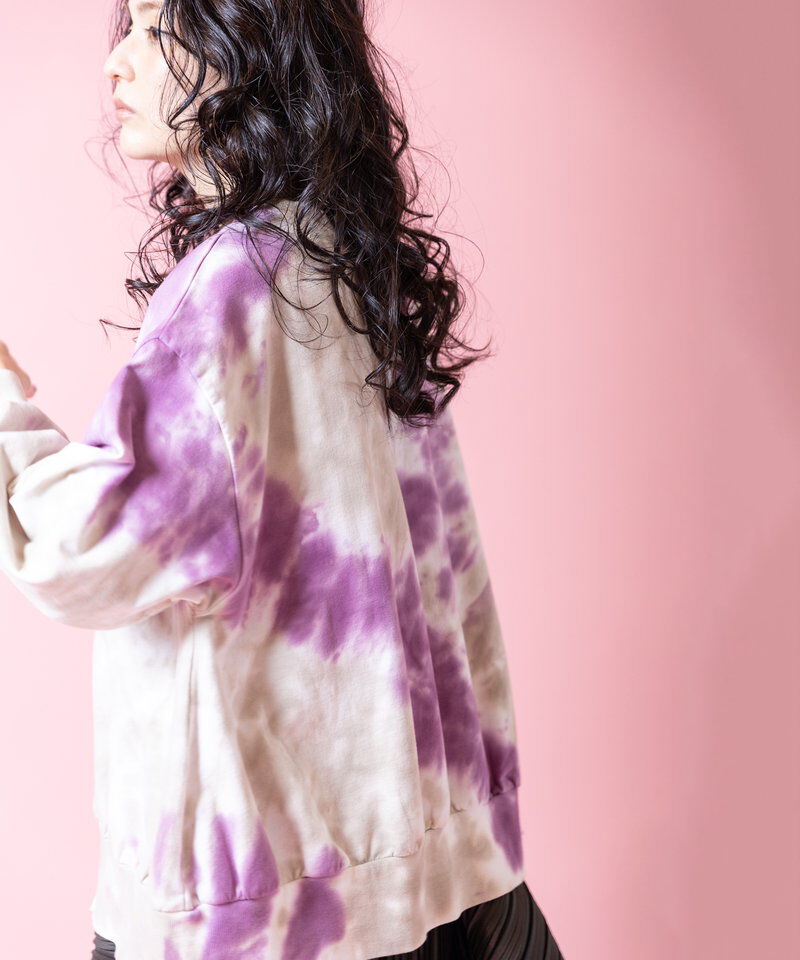  「タイダイアシンメトリープルオーバー」|スウェット・ジャージ|