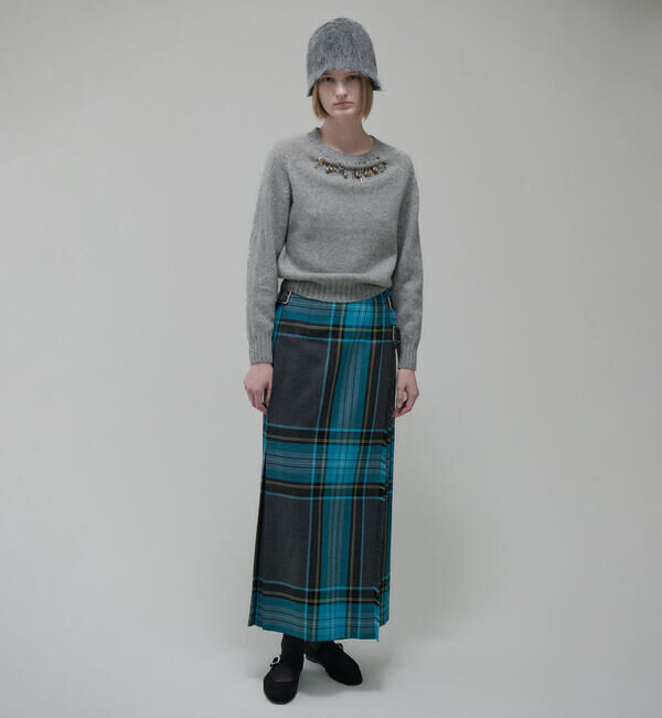 ONEIL OF DUBLIN「O'NEIL OF DUBLIN | ウーステッドウール ロングキルトスカート WOMEN」|スカート|