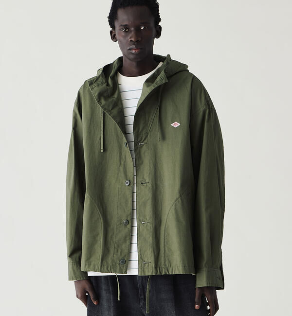 DANTON「DANTON | コットンリネン ショートフードジャケット MEN」|テーラードジャケット|