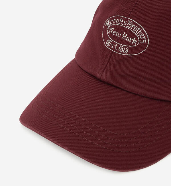  「Brooks Brothers |〈別注〉コットンツイル ベースボールキャップ BORDEAUX UNISEX」|キャップ・キャスケット|