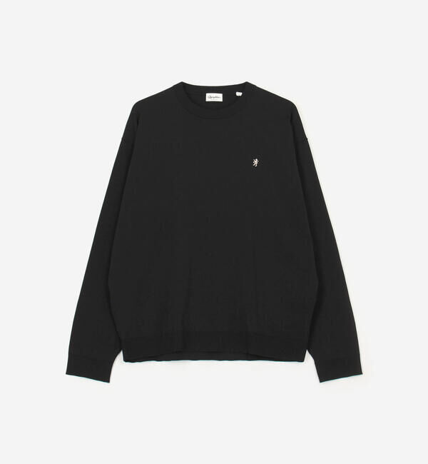 GYMPHLEX「Gymphlex | ジャージー クルーネックプルオーバー MEN」|ニット・セーター|BLACK