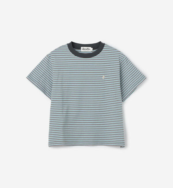 GYMPHLEX「Gymphlex | マルチボーダー クルーネック半袖Tシャツ WOMEN」|Tシャツ・カットソー|