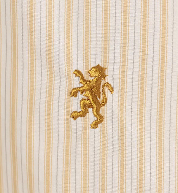 GYMPHLEX「Gymphlex | コットンストライプ ボタンダウン長袖シャツ WOMEN」|シャツ・ブラウス|