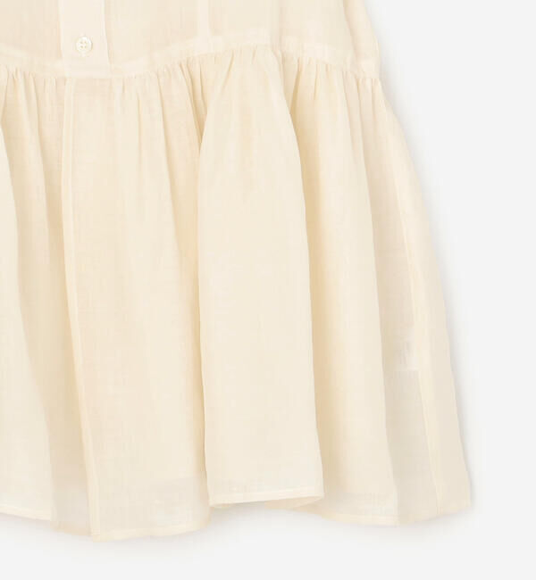 LE GLAZIK「LE GLAZIK | ラミー ギャザーフレアシャツ WOMEN」|シャツ・ブラウス|