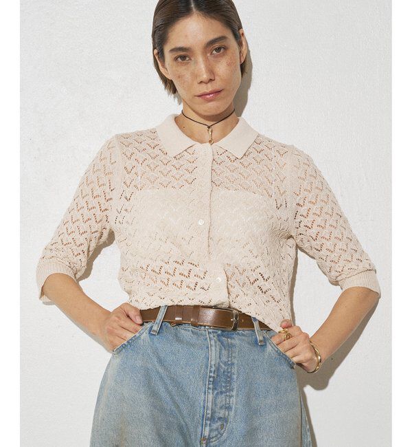 THE PAUSE「【GEMINI】ポロニットプルオーバー」|ニット・セーター|