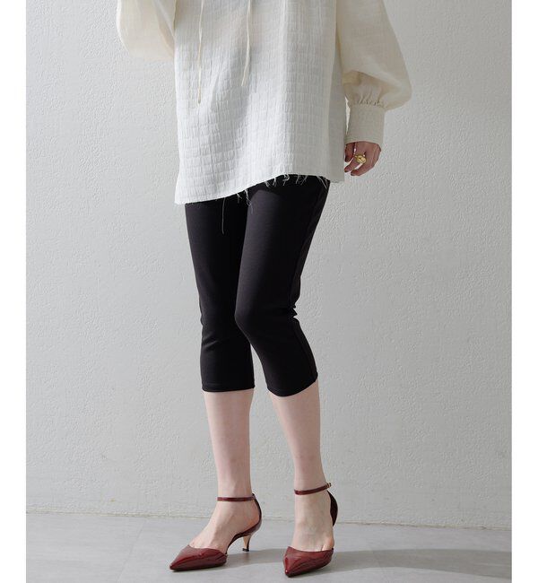 THE PAUSE「【THE PAUSE】カプリパンツ」|チノ|ブラック