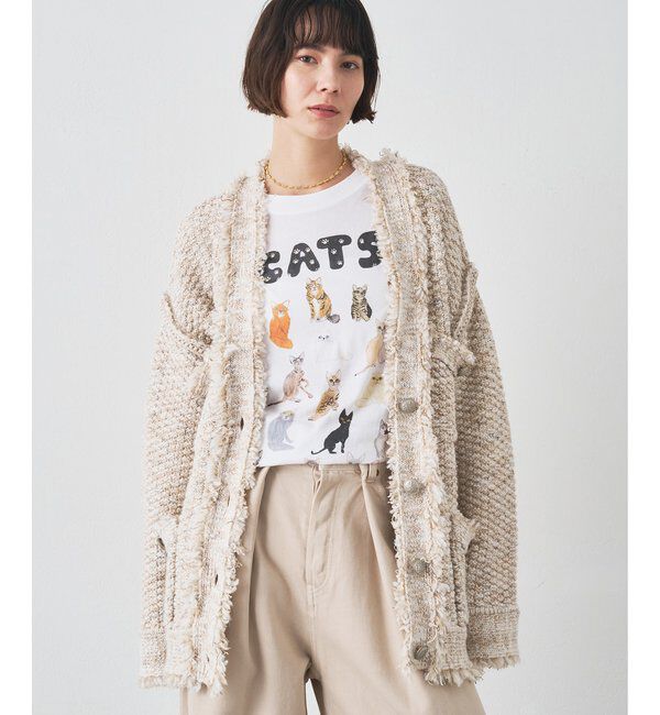  「ミックスヤーンニットツイードジャケット」|その他|