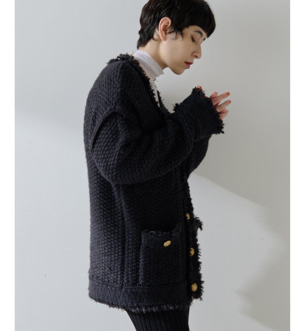  「ミックスヤーンニットツイードジャケット」|その他|