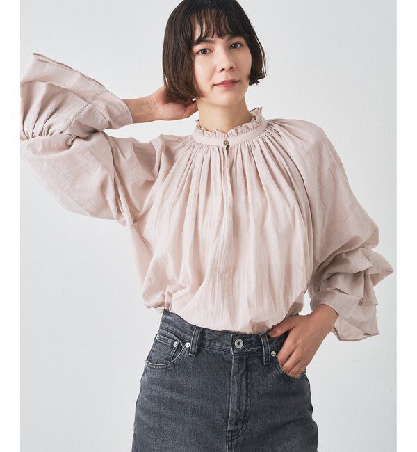  「カフスギャザーブラウス」|シャツ・ブラウス|