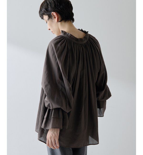  「カフスギャザーブラウス」|シャツ・ブラウス|