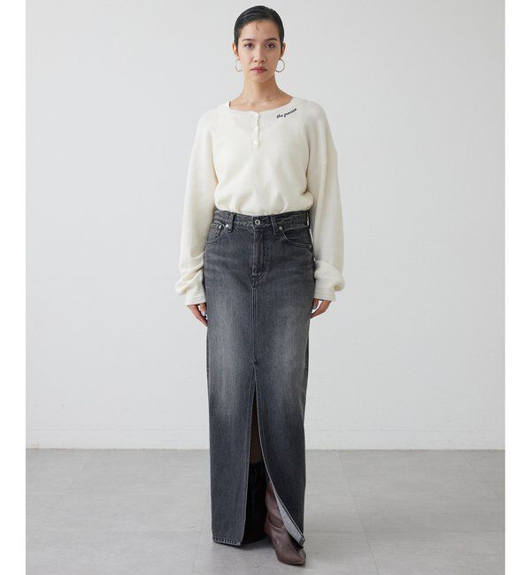 THE PAUSE「【THE PAUSE】ヘンリーネック刺繍プルオーバー」|ニット・セーター|