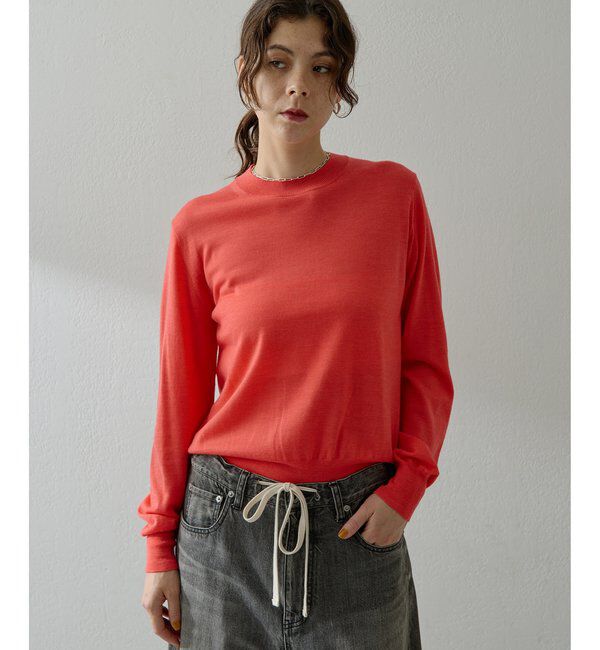  「16GWOOLテンジクプルオーバー」|ニット・セーター|オレンジ