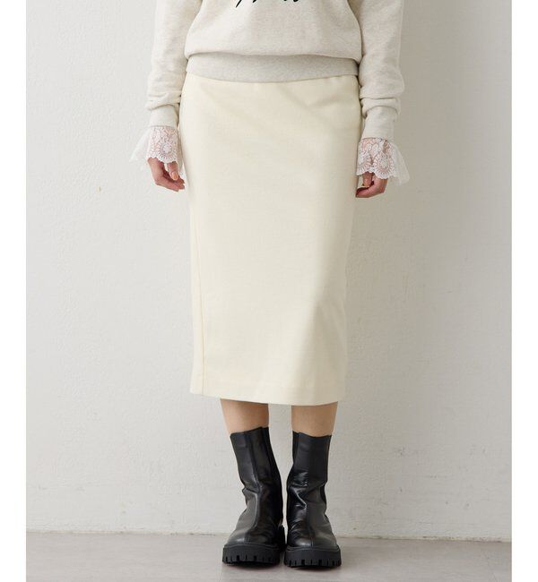  「圧縮スムースタイトスカート」|スカート|エクリュ