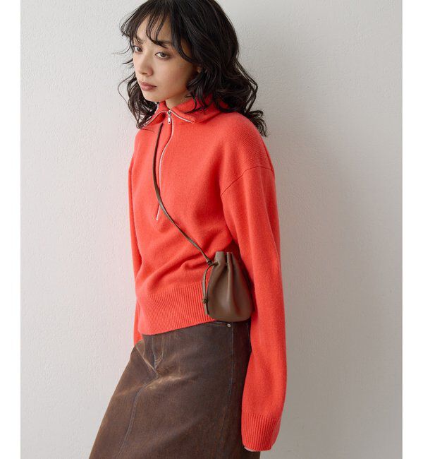  「ウールカシミヤZIPニットプルオーバー」|ニット・セーター|