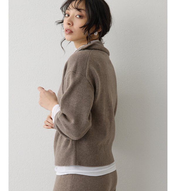  「ウールカシミヤZIPニットプルオーバー」|ニット・セーター|