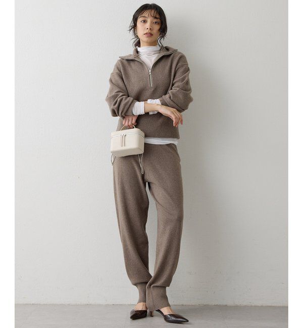  「ウールカシミヤZIPニットプルオーバー」|ニット・セーター|